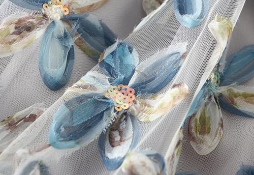 2025 Couture Floral Sequin Tulle Skirt Women's A-Line High Waist Pleated Maxi Skirts Luxury Spring Skirts3