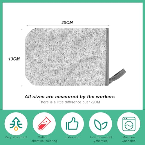 PHOGARY Face Cloths Body Wash Mitt, Super Absorbent & Soft Face Towels Facial Mitts - Image 3