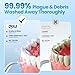 Water Flossers for Teeth-Rechargeable Water Flosser Cordless, 3 Modes Oral Irrigador Dental, IPX7 Waterproof Portable Electric Flosser for Teeth, Gums, Braces Care, for Home and Travel(Black)