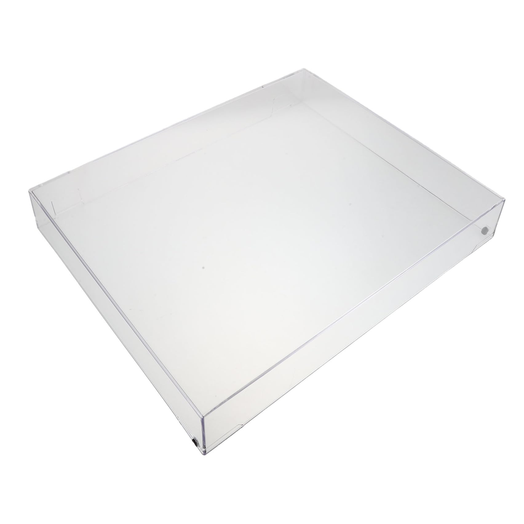 SHERCHPRY Coperchio antipolvere in acrilico per giradischi, coperchio rettangolare trasparente, protezione antipolvere leggera per giradischi e audio equipment per casa 16,2x13,2x2,4