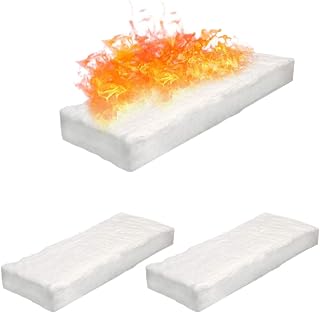ZYWUOY Ceramic Sponge, 3Pcs Calcium-Magnesium-Silicate Fibres Firplace Firebox Safety Bio Fire for Bioethanol Fireplace 30×10×5CM