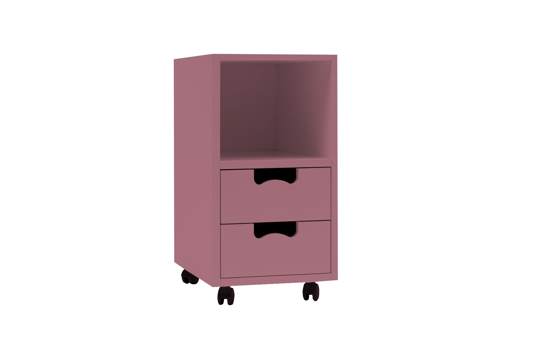 APRODZ Mango Wood Bow Trolley Chest of 2 Drawers StorageFor Living Room Copper Rose Finish- cd-34.3-image-31
