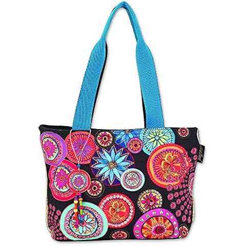 Laurel Burch Women's Circle Florals Medium Shoulder Bag Tote Style Handbag Purse Cover