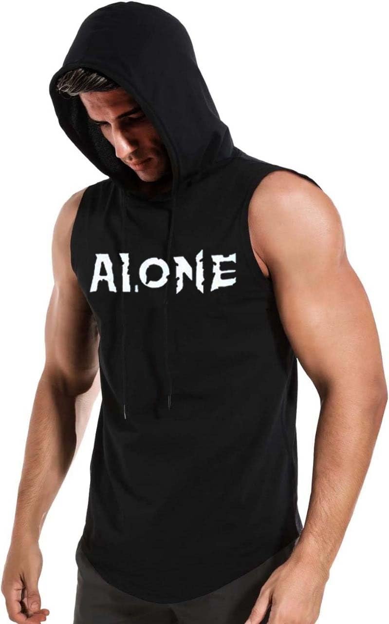 hit square Alone Polyster Gym/Sports Hood T-Shirt for Men-picture-28