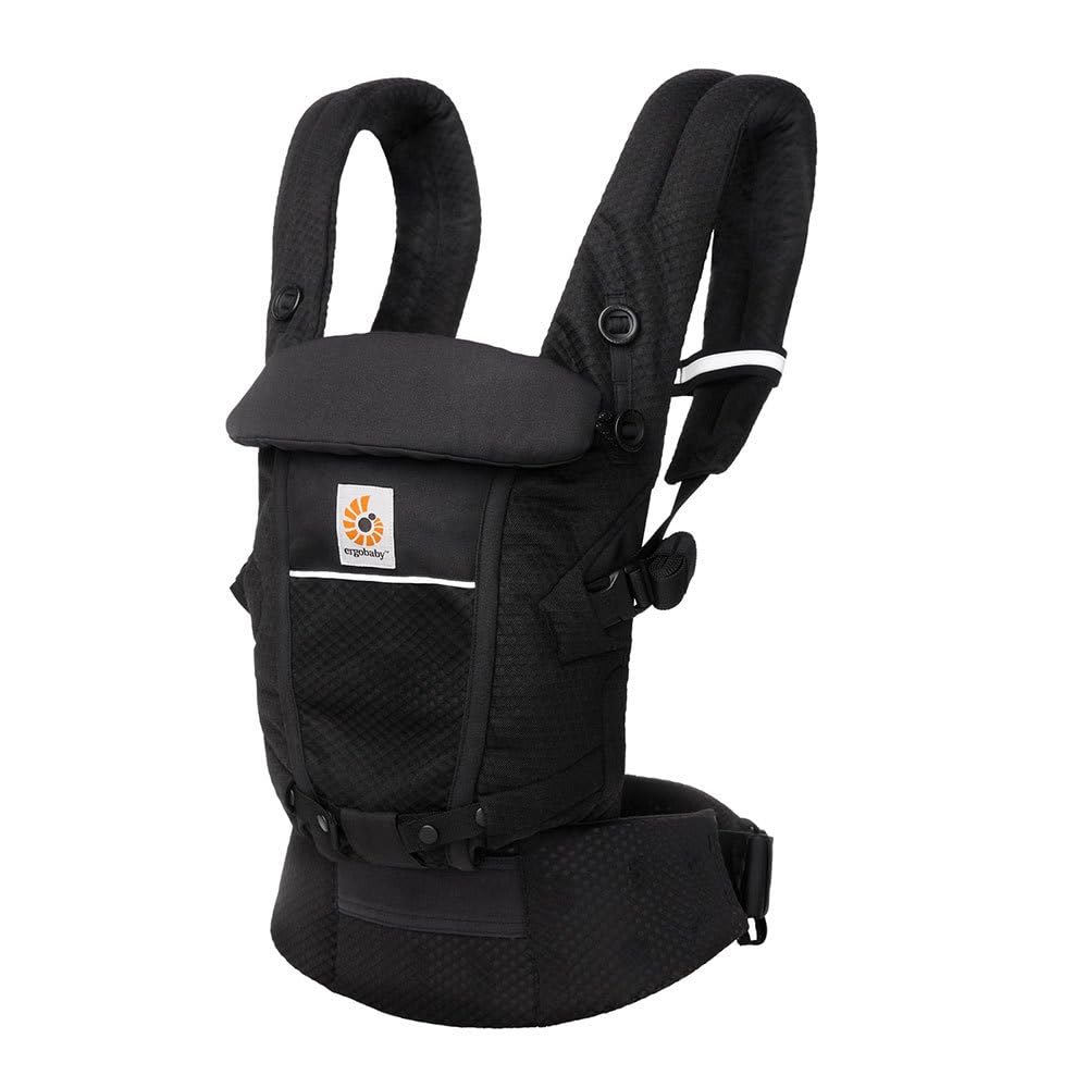 Adapt Baby Carrier for Newborns from Birth, 3 Positions, SoftFlex Mesh, Ergonomic Baby Belly Carrier, Back Carrier, Baby Carrier, Onyx Black