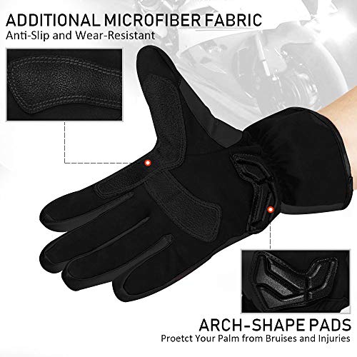 Ilm Motorcycle Gloves Winter Windproof Hard Knuckle Protection For Men Women Motorbike Motocross (Xl, Black) #TOP3