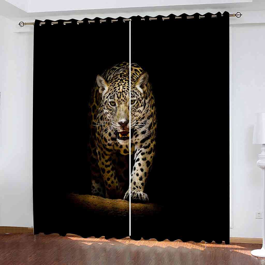 Rideau salon occultant moderne au motif de léopard pour sublimer votre fenêtre