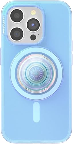 PopSockets Funda para iPhone 15 Pro con agarre redondo para teléfono compatible con MagSafe, funda para iPhone 15 Pro, compatible con carga