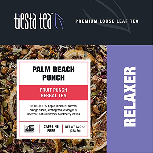 Tiesta Tea Palm Beach Punch Cold Brew Tea - Fruit Punch Herbal Tea, Caffeine Free, 10 Cold Brew Tea Bags, Each Bag Brews 1 64Oz Pitcher, Premium Loose Leaf Iced Tea #TOP2