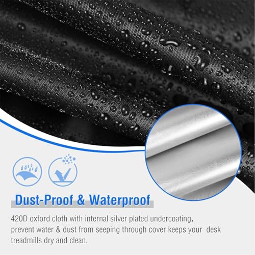 Housse de tapis de course imperméable extérieure noire et pliable