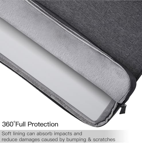 Image of 15.6 16 inch Laptop Case Sleeve for Dell 15 Laptop /16 Plus /Inspiron, Aspire Go 15 / Chromebook, Lenovo ideaPad /Yoga, Samsung Galaxy 16 Protective Carrying Computer Bag, Space Grey