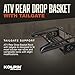 Kolpin ATV Rear Drop Basket Rack Collapsible Tailgate Universal - 53300, Black
