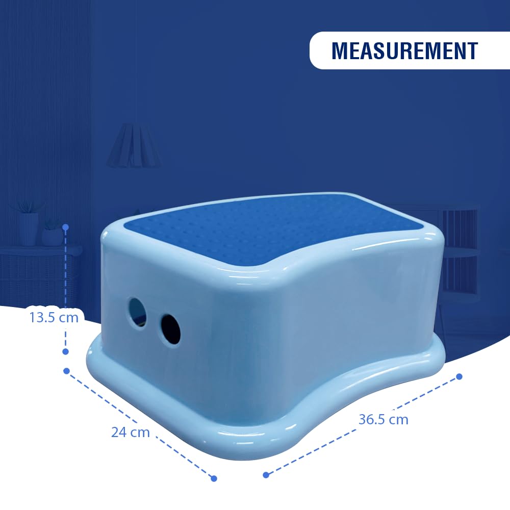 ANSIO Marchepied pour WC avec surface antidérapante Bleu