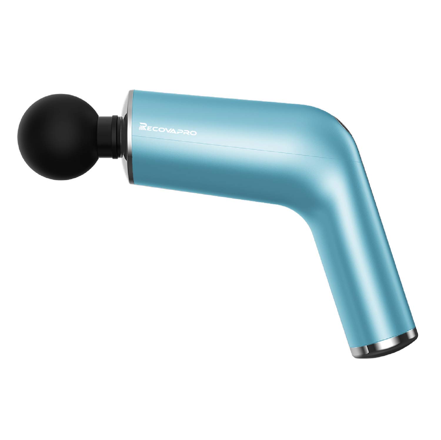 Recovapro Lite (Blue) Percussion Massage Device Vibration Deep Tissue Wireless Handheld Electric Body Massager, Portable with 5 Speeds and changeable heads New 2021