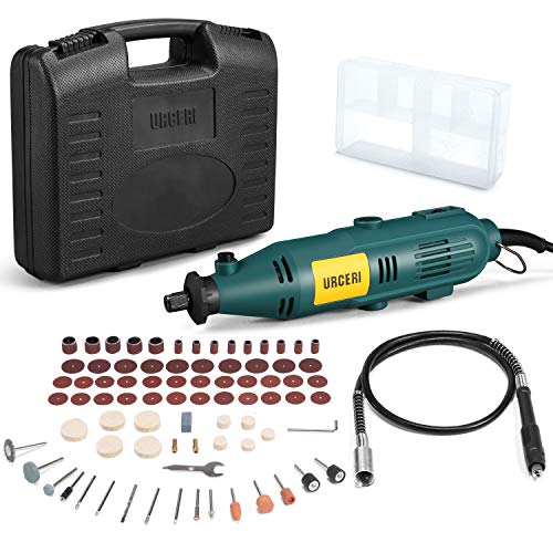 URCERI Rotary Tools Kit Flex Shaft 100 Accessories 6 Adjustable Speed 120V/60HZ Frequency