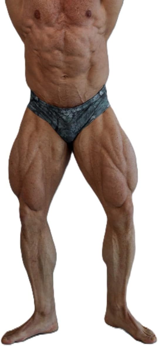 Jed North Men's Bodybuilding Contest Physique Posing Trunks Competition Suit Shorts