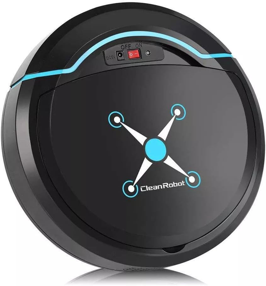 CashMuch Robot Vacuum Cleaner for Hardwood, Marble & Carpet Floors with Li-Ion Battery, USB Rechargeable, Quiet Operation, 99.7% Dust Removal, Smart Home Cleaning, Black