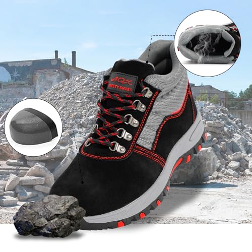 ESTAMICO Steel Toe Work Boots For Men Puncture Proof Industrial & Construction Boot Waterproof Safety Shoes2
