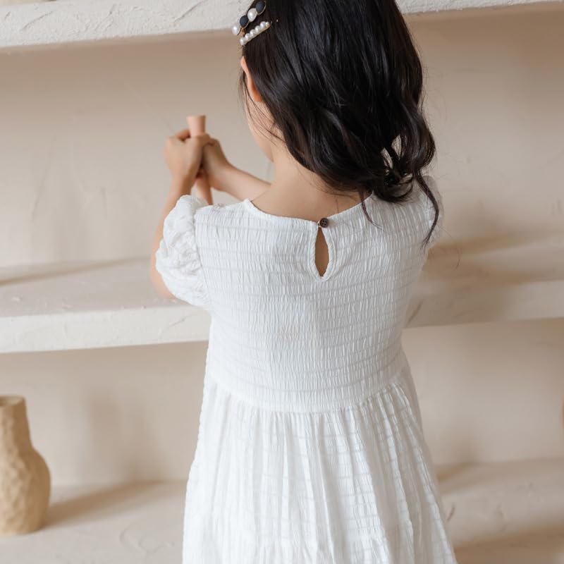Dziewczęce sukienki w kształcie litery A okrągłe sukienki w stylu casual, imprezowa, dziewczęca letnia sukienka Boho Beach Casual Smocked Maxi sukienki 6-16 lat