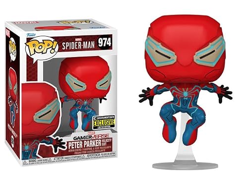 Funko Pop Velocity Suit Peter Parker EE Exclusive + Protector: Gamerverse Pop! Spider-Man 2 Marvel Games Vinyl Figure (Gift Set Bundled with ToyBop Brand Box Protector Collector Case)