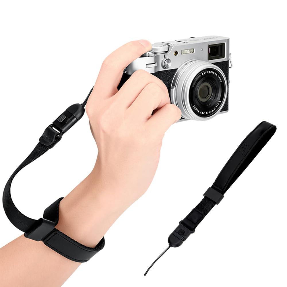 JJC Deluxe Quick Release Wrist Strap for Mirrorless & Compact Camera, Point and Shoot Camera with Round Lug Eyelet