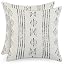 Jinchan Burlap Textured Pillow Covers 18x18 Inch (Pack Of 2) - Rustic Farmhouse Grey - View #6