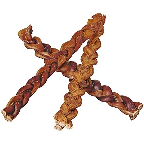 Natural Daily Dental Chews And Braided Bully Sticks For Dogs Bundle, 15-Pack Digestible Chew Sticks For Large Breeds, 12" Braided Beef Pizzle Sticks, Low Fat & High Protein Rawhide Alternative #TOP2
