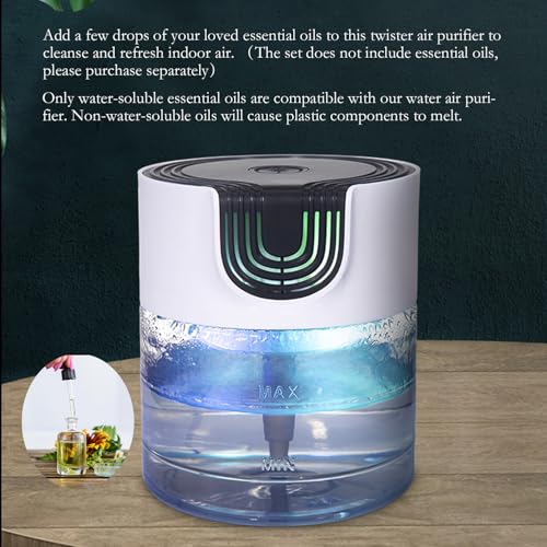 Purificador de aire con base de agua 1300ml y luz nocturna LED miniatura 6