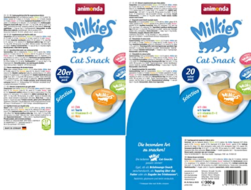 Milkies d’animonda, portions de lait pour chat, Selection, 20 portions de 15 g - 1 Paquet - Image 7