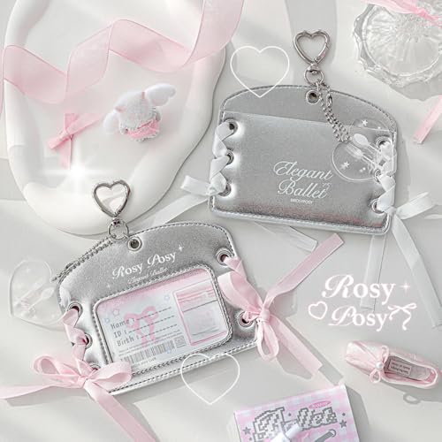 Cute Id Card Holder Coquette Kawaii Stuff Teen Girlt Rendy Stuff Mini Wallets for Women (Horizontal Version)4
