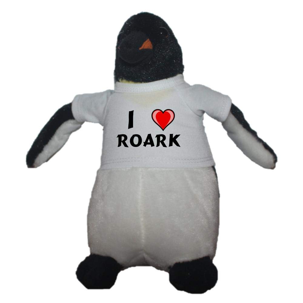 Shopzeus Plush Penguin Toy with I love Roark T-Shirt (first name/surname/nickname)