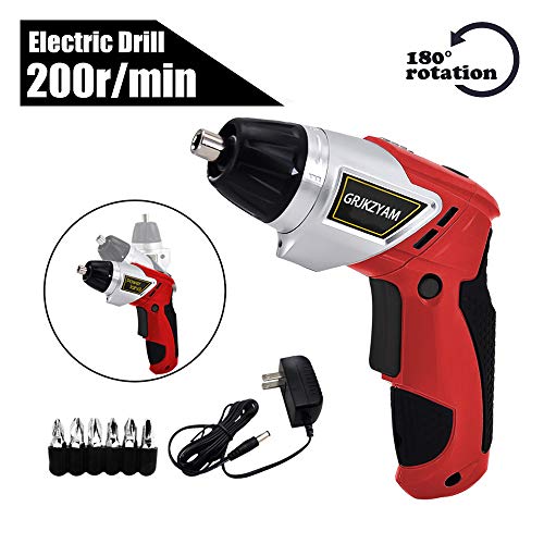 Akku Bohrschrauber Set, 3,6V Mini Akku-Schlagbohrschrauber, Akkubohrer Mit 1.3Ah Lithium Akku Und LED-Licht, 90 Grad Drehrichtung, 5