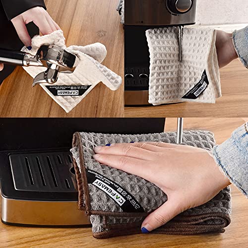 Cafemasy Barista Towels For Coffee Bar Pack Of 3Pcs Microfiber Cleaning Towel Absorbent Barista Cloths Rag For Cleaning Espresso Machine Steam Wand Counter #TOP6