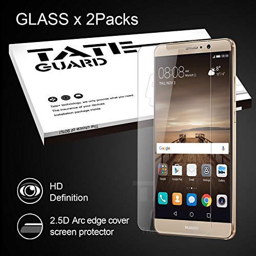 [2XPACK] HUAWEI MATE 9 screen protector, Tateguard tempered glass screen protector for HUAWEI MATE9, 2 PACK of glass protector. [NOT FOR HUAWEI MATE9 PRO]