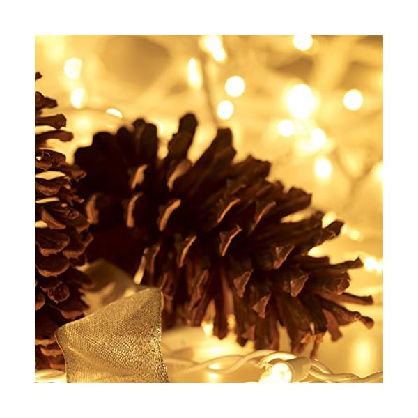 Christmas lights 100 count mini clear lights 21ft white wire christmas tree string lights set for outdoor indoor christmas decorations wedding decorations valentines day decor,ul certified (21feet) - image 4