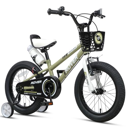 Glerc（グレーク）Rover14/16/18インチ子供用自転車キッズバイク かっこいい乗り練習街乗り 男の子女の子幼児小学生低学年高学年 前カゴ・補助ハンドルサドル・取り外し可能補助輪・リアドリンクホルダー・水筒付き 4色展開