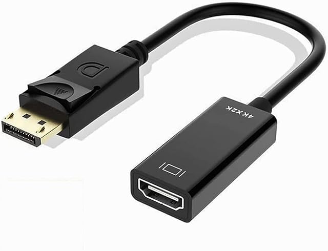 DisplayPort to HDMI Adapter DP Male to HDMI Female Converter Cable Display Port to HDMI Adaptor Connector for Lenovo/Dell/HP/Asus/Laptops/Monitors (DP to HDMI, 15cm, Included Audio)