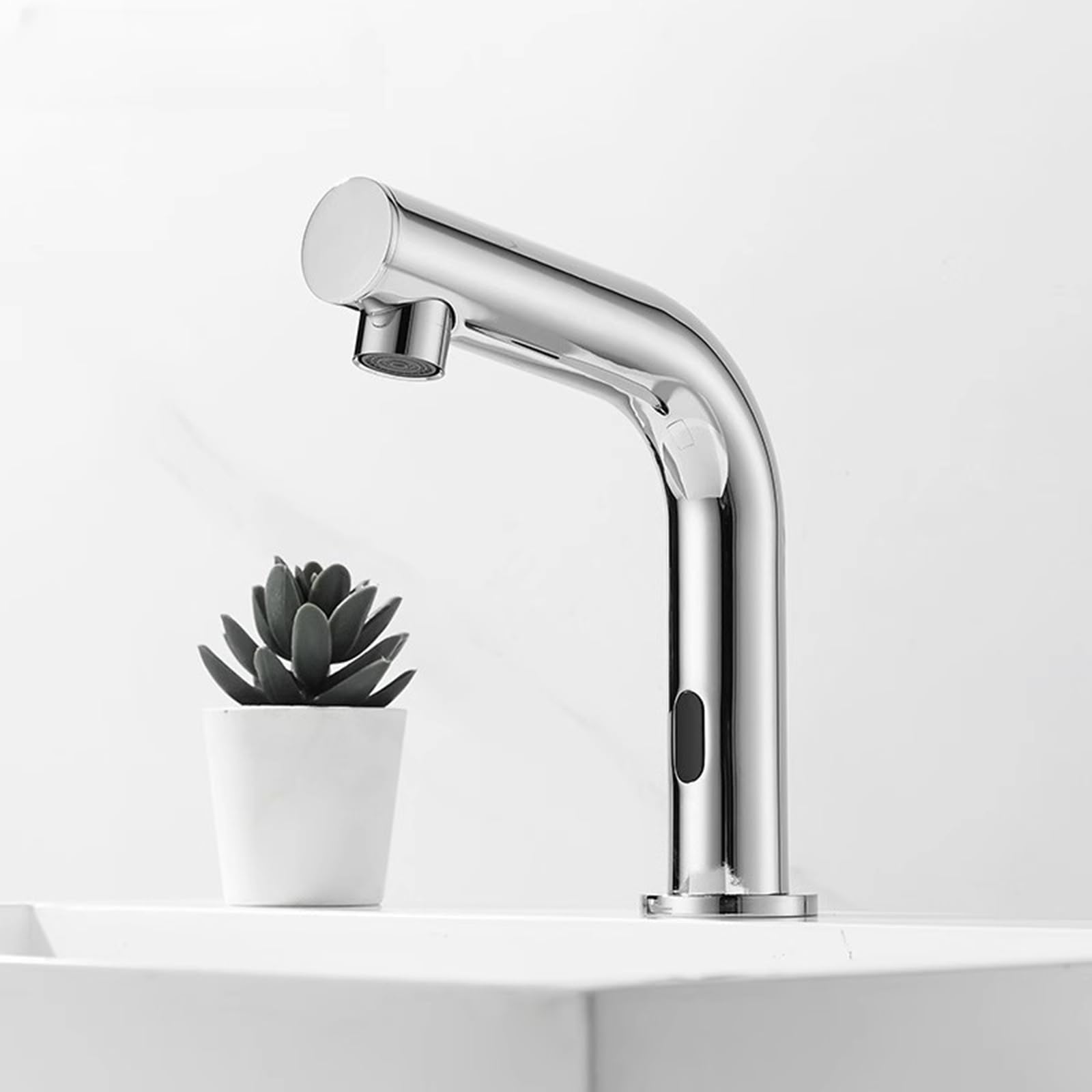 XJTNLB Grifo Sensor Automatico Cromado Griferia Baño Agua Fria Grifo Lavabo Inteligente Alimentado Por Batería