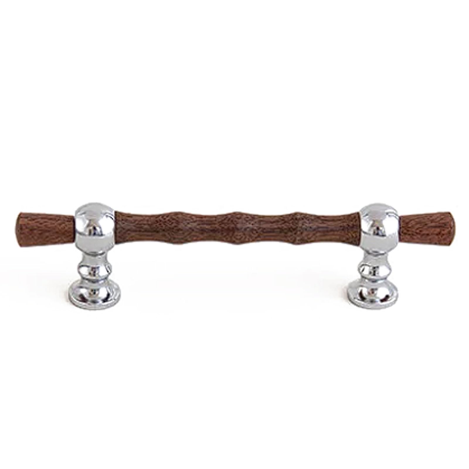 Chenhoju Silver Vintage Solid Brass Walnut Wood Cabinet Handles, Antique Bronze Drawer Pulls Wardrobe Door Handles, Brushed Bronze Finish Cabinet Pulls(,151Mm)