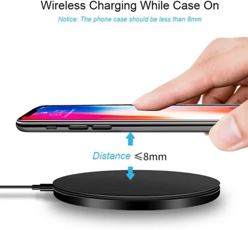 Miniatura 5 de Almohadilla de carga inalámbrica de carga rápida, blanco, carga QI para Samsung Galaxy S22S22+S21S20S10, carga rápida para iPhone 161514131211