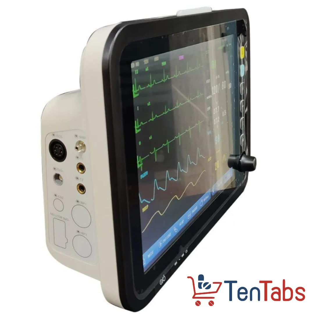 TenTabs Yonker Multipara Patient Monitor YK-8000C with Adult Probe | 5 para Patient Monitor | ICU Vital Signs Monitor for Adult | TFT Display | Hospital Clinic ICU/CCU/OR Use (1 Yr Warranty) 2
