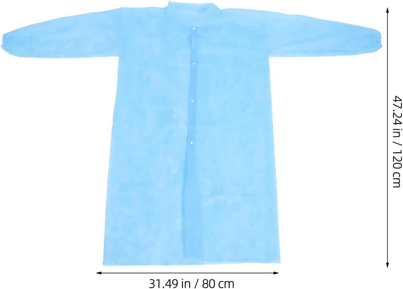 10pcs Disposable Lab Coats for Adults Non Woven Protective Apparel with Buttons Lightweight for Workplace Use Breathable and Design