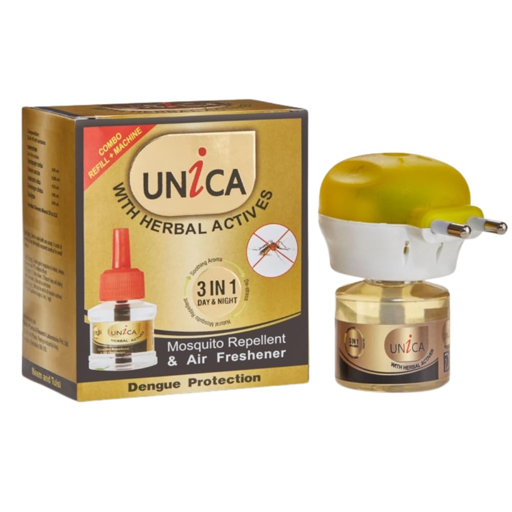 UNICA Natural Mosquito Repellent Refill Liquid with Herbal Actives - Pet & Baby Safe 100% Natural with Neem Tulsi Eucalyptus - Combo with Free Machine for Day & Night Protection (B0DJFKJLN2) Amazon Price History, Amazon Price Tracker