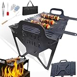 2025 Upgraded Slot grilI,Collapsible bbq grill foreasy Storage steel,slot grill Collapsible,for Travel, Camping, Tailgating