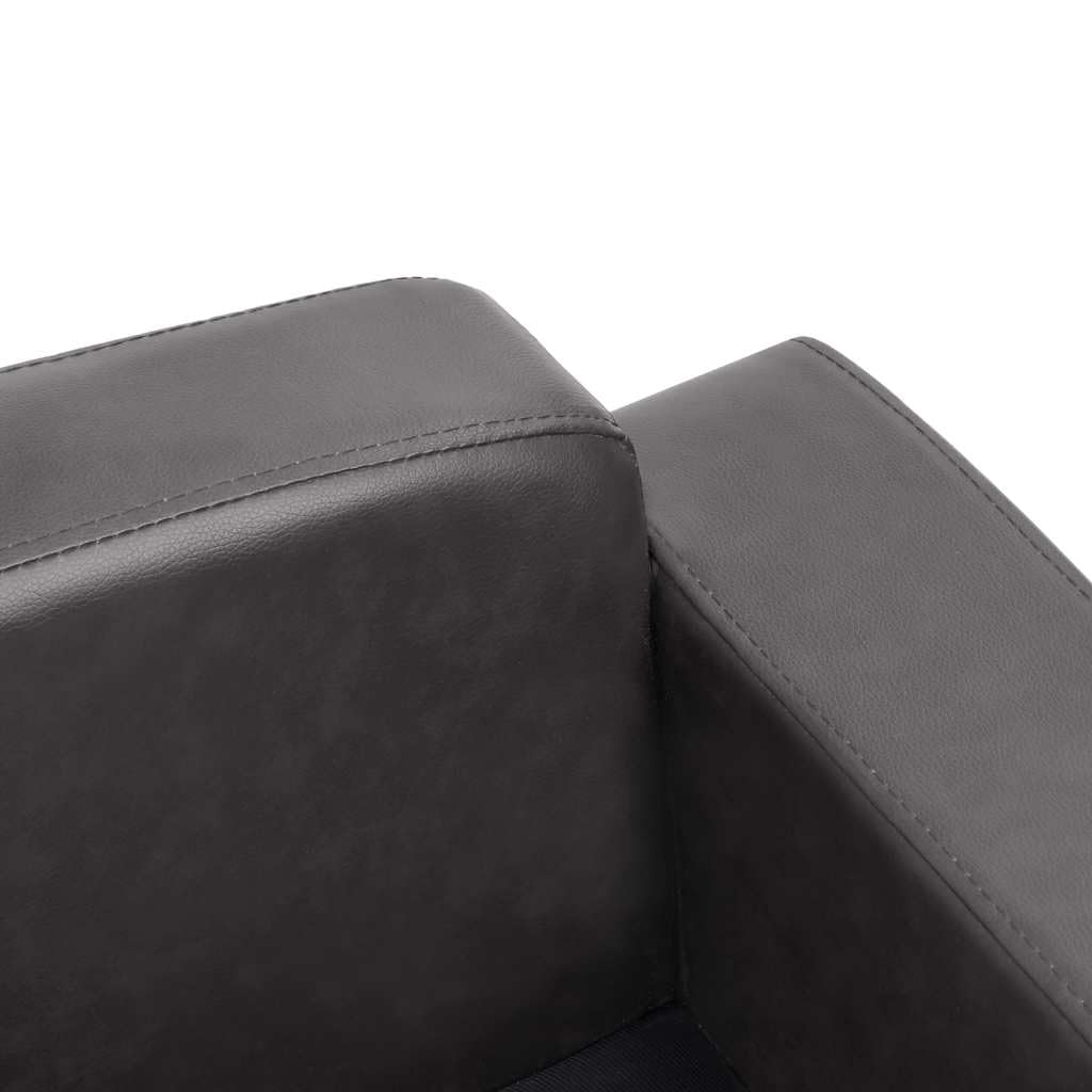 vidaXL Hundesofa Grau 80x50x40cm Kunstleder Hundecouch Hundebett Haustiersofa