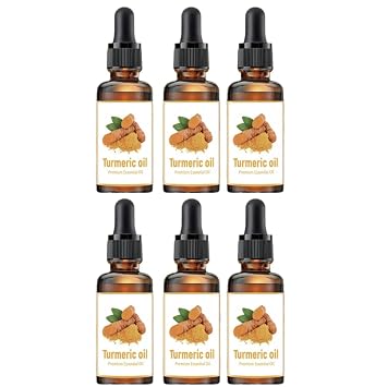 Natural Turmeric Facial Oil,6 bottles Moisturizing Facial Oil, Daily Skincare Hydrating Set for Women & Men, Skin Cosmetic Care Kit for All Skin Types, Body Oils, Body Oil Moisture