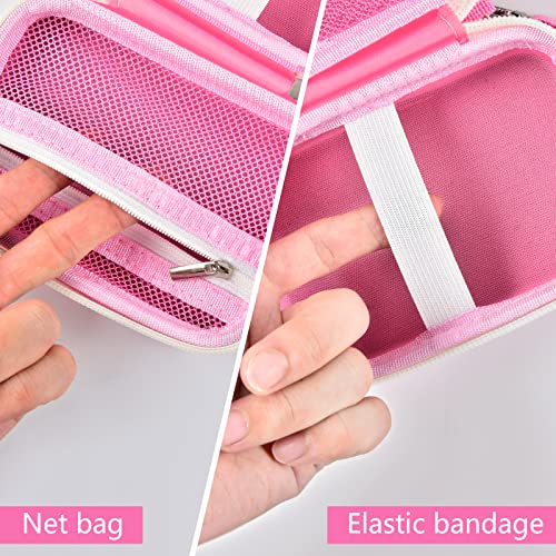 Digital Camera Case Compatible With Yisence/ For Abergbest 21 Mega Pixels 2.7" Lcd Rechargeable Hd/ For Canon Powershot Elph 180 190/ For Sony Dscw800 Dscw830 Kids Camera With Sd Card And Cable -Pink #TOP3