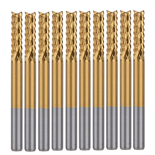 Embouts rotatifs CNC carbure HOZLY 3,0 x 12 mm au titane pour usinage précis