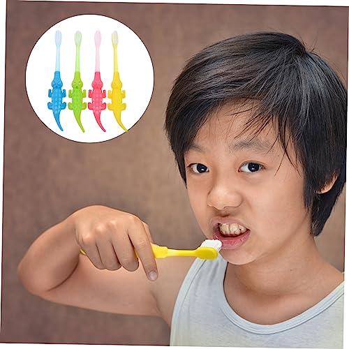 minkissy 16 Stk Kinderzahnbürste Reinigungszubehör Vegane Bio-Zahnbürste Hygienische kinder toothbrush Hand Cartoon-Borsten- pp – Bild 6