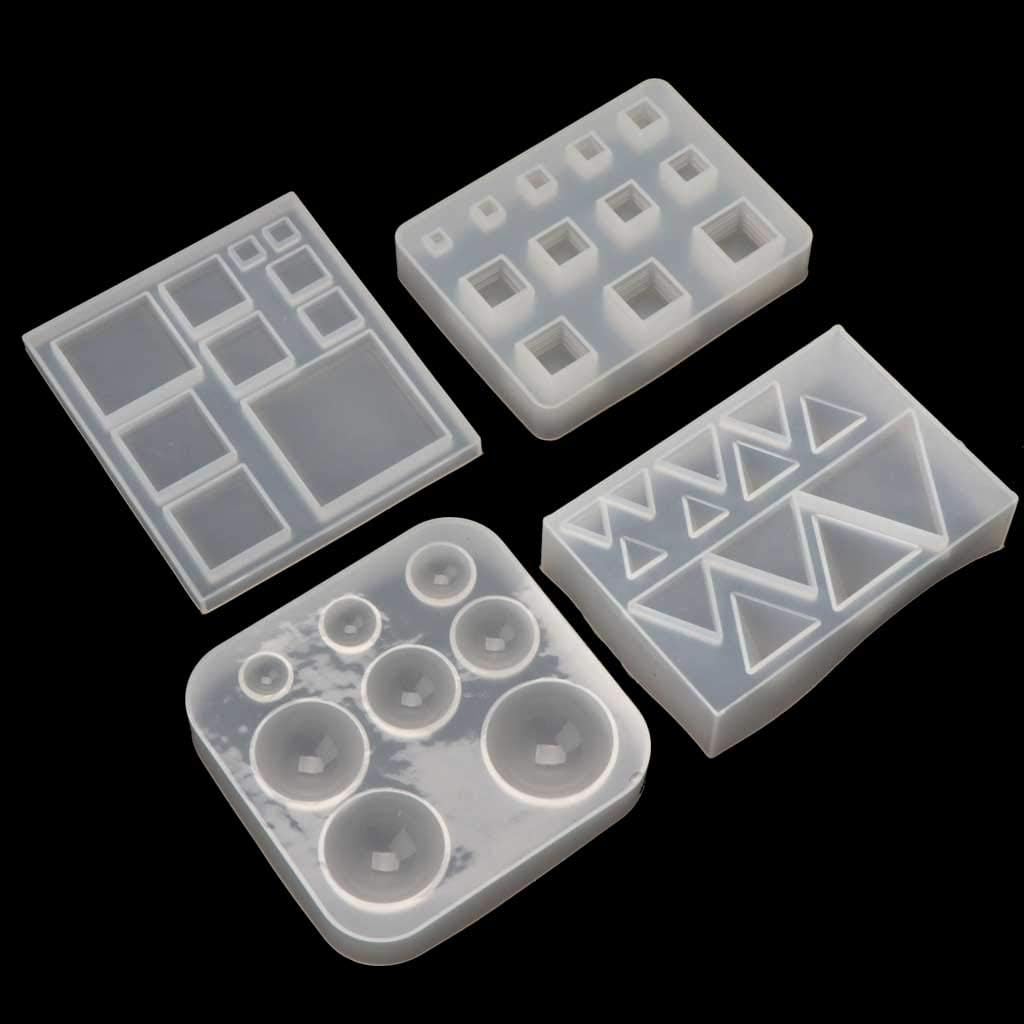 Square Round for Triangle Geometric Resin Silicone Mold Jewelry Too, as the picture shows, White